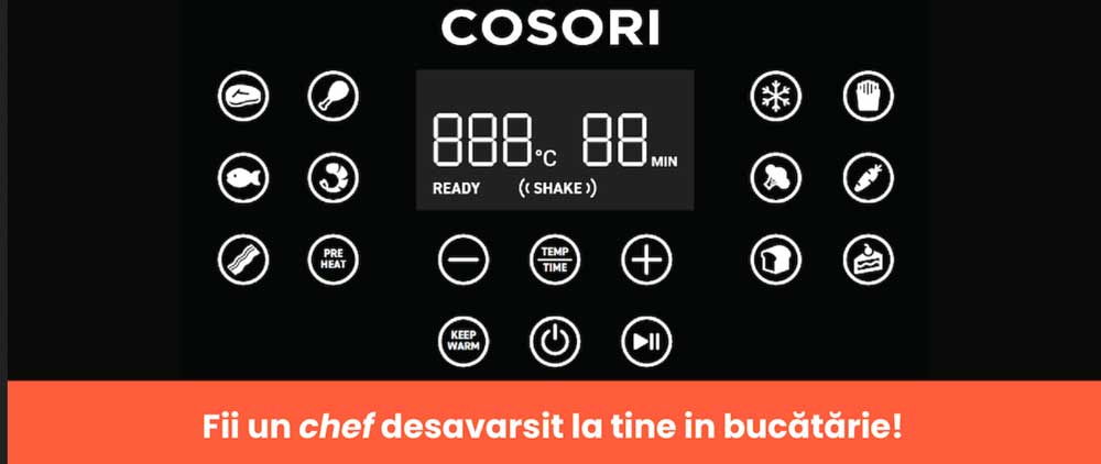 Cosori air fryer setari